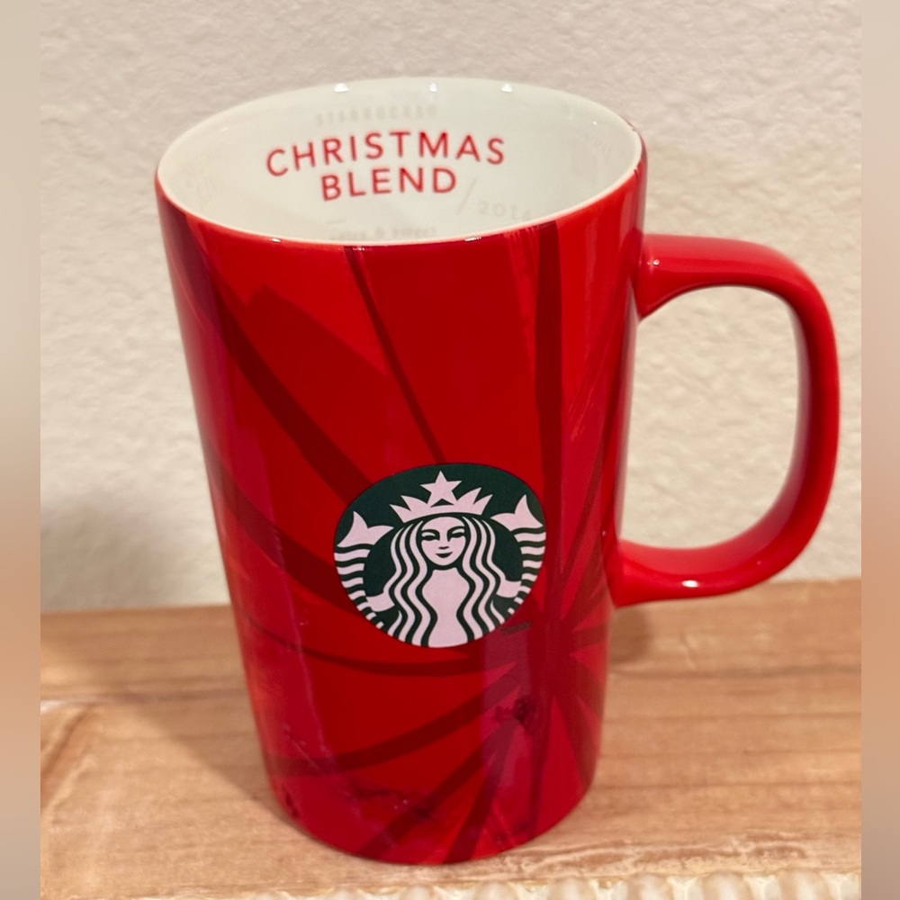 Starbucks Christmas Blend Mug 12oz Red Barista Coffee Cup Holiday Collectible